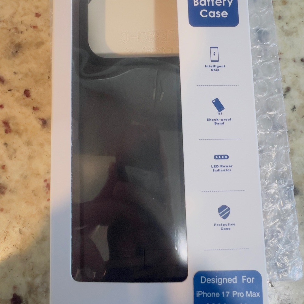 Premium Black Battery Case for iPhone 17 Pro Max